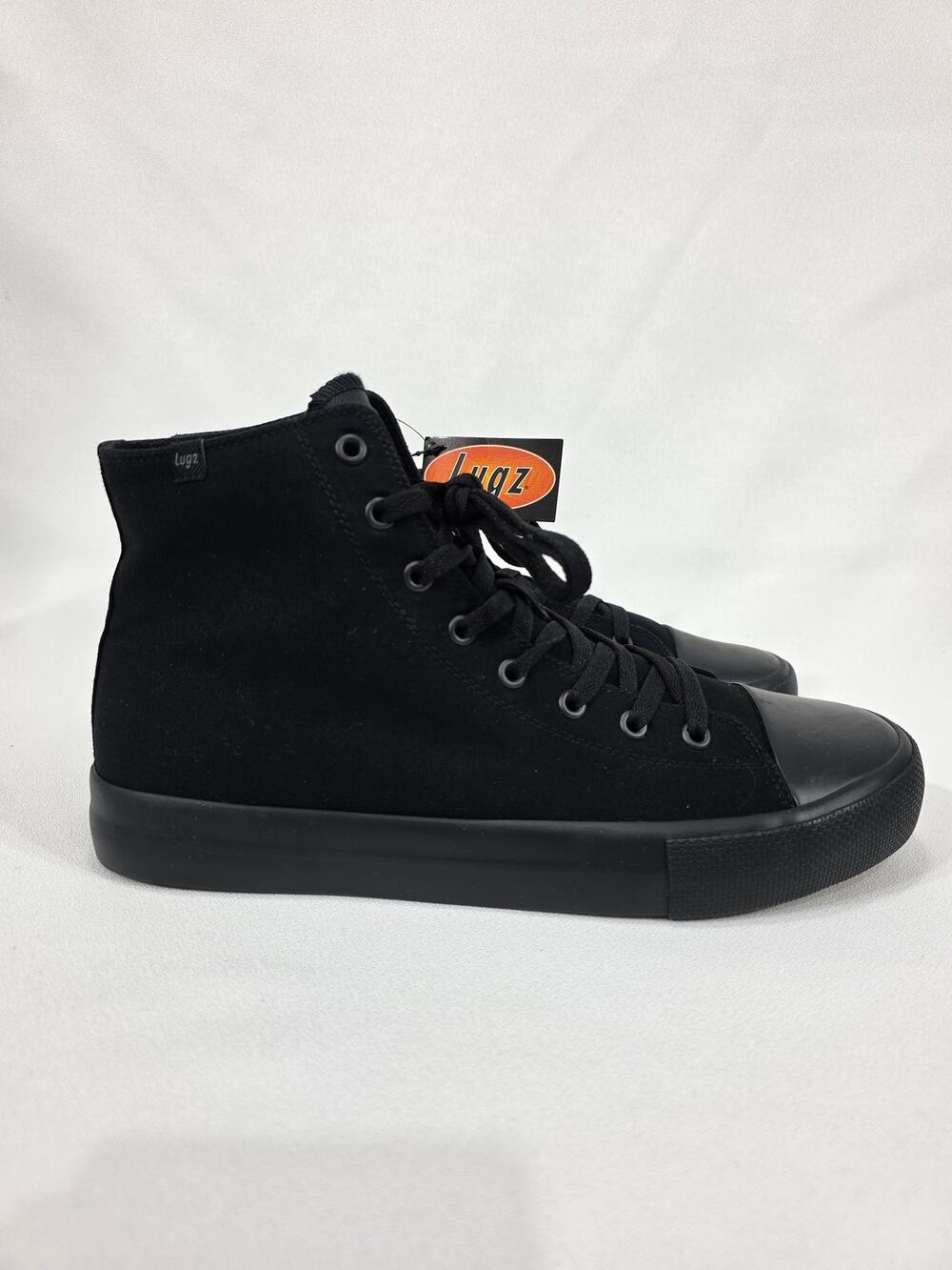 Lugz Stagger Hi Mens Size 10 Black Canvas High Top Sneakers New